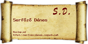 Serfőző Dénes névjegykártya